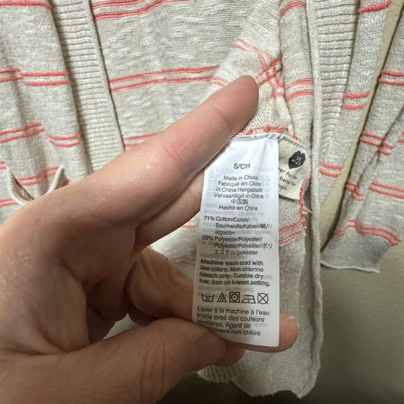 Madewell Bradley Open Front Cardigan Sweater Textured Stripes Women’s  Size S - Picture 7 of 8